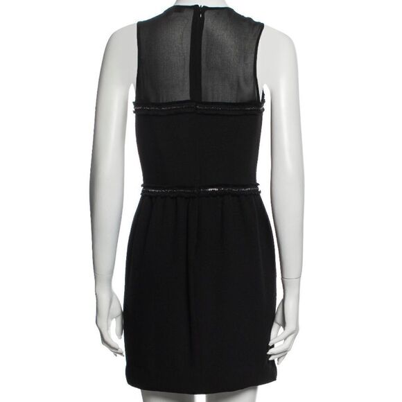 Sandro Black Rapprochement Chain Mesh Mini Dress Size 1 - Picture 3 of 8